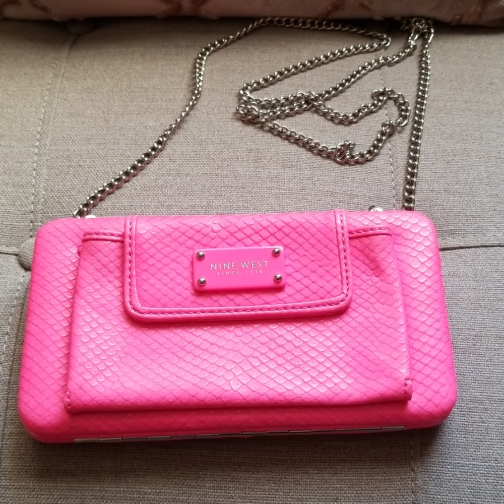 Neon Pink Crossbody/Clutch